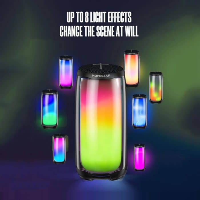 HOPESTAR P49 Tone Pulse RGB Light Wasserdichter Bluetooth-Lautsprecher, P49(Black), P49(Grey), P49(Blue) – Bild 7