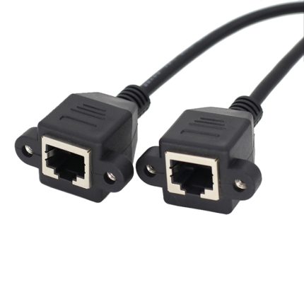 RJ45-LAN-Verlängerungskabel (Buchse auf Buchse) mit Schraubverschluss, 30cm, 60cm, 1m, 2m