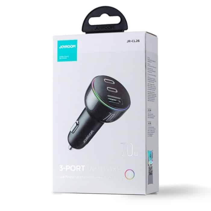 JOYROOM JR-CL26 70W 3-Port USB+USB-C / Typ-C Autoladegerät, JR-CL26 – Bild 2