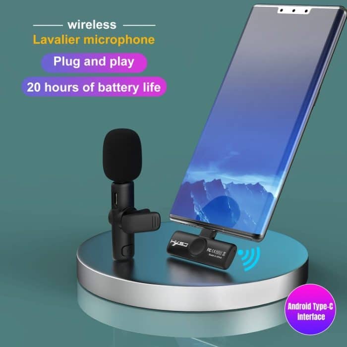 HXSJ F18 2,4 G USB-C/Typ-C Rauschunterdrückung Lavalier Wireless-Mikrofon, USB-C/Type-C – Bild 5