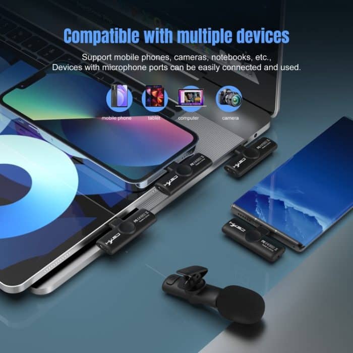 HXSJ F18 2,4 G USB-C/Typ-C Rauschunterdrückung Lavalier Wireless-Mikrofon, USB-C/Type-C – Bild 7