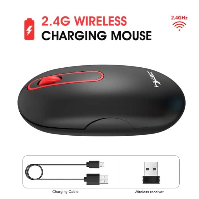 HXSJ T15 2,4 GHz 4 Tasten kabellose Stummschaltungsmaus, T15 Black, T15 White – Bild 3