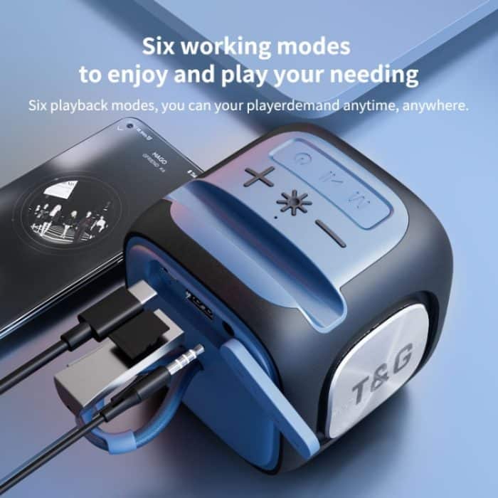 T&G TG359 Tragbarer Outdoor-LED-Wireless-Bluetooth-Lautsprecher – Bild 5