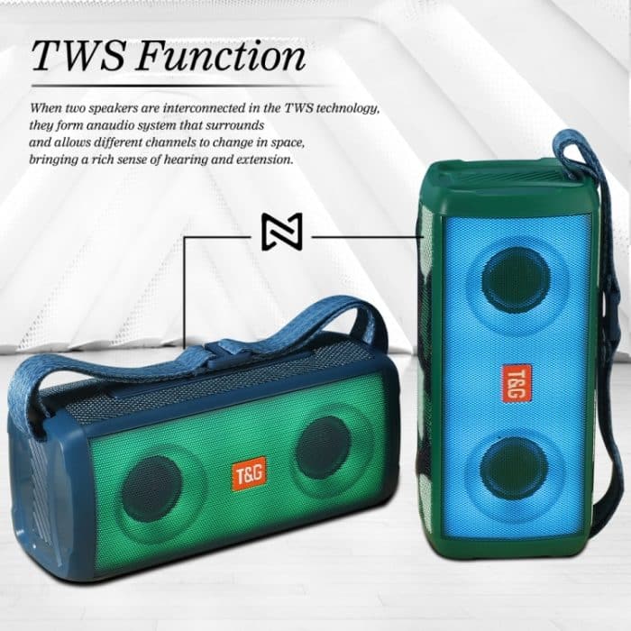 T&G TG345 Tragbarer kabelloser Bluetooth-Lautsprecher mit Farb-LED für den Außenbereich – Bild 3