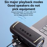 T&G TG375 Outdoor Tragbarer LED-Licht-RGB-Wireless-Bluetooth-Lautsprecher-Subwoofer, TG375 – Bild 6