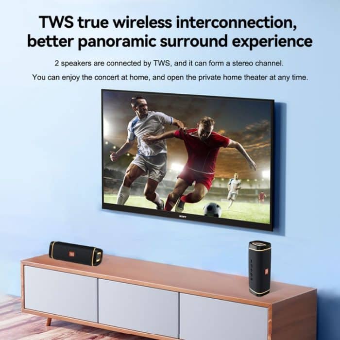 T&G TG375 Outdoor Tragbarer LED-Licht-RGB-Wireless-Bluetooth-Lautsprecher-Subwoofer, TG375 – Bild 7