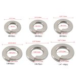 A7652 350 in 1 6 Größen 304 Edelstahl-Split-Federscheiben-Kit – Bild 5