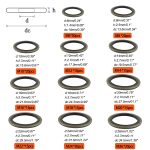 A7789 215 in 1 11 Größen O-Dichtungs-Ölscheiben-Sortiment-Kit – Bild 5