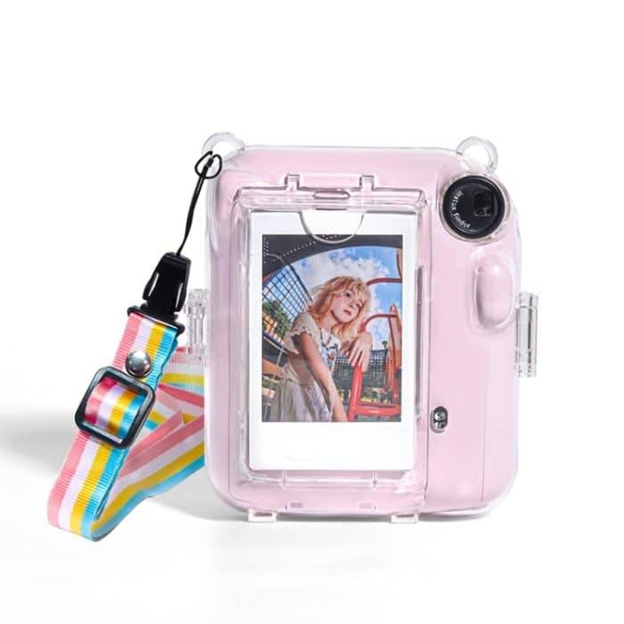 Kristallharte Kameratasche aus Acryl mit Schultergurt, For FUJIFILM instax mini 12(DIY Pink Graffiti), For FUJIFILM instax mini 12(DIY Blue Cat), For FUJIFILM instax mini 12(DIY Purple Daisies), For FUJIFILM instax mini 12(DIY Green Flowers)... – Bild 6