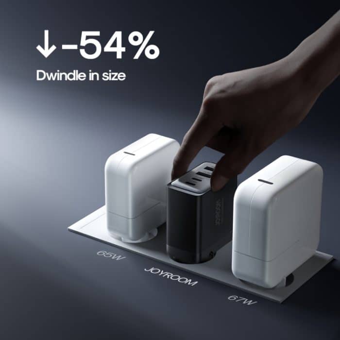 JOYROOM TCG02 Galliumnitrid 67 W Dual USB + Dual USB-C/Typ-C Multi-Port-Ladegerät-Set, EU Plug, UK Plug – Bild 6