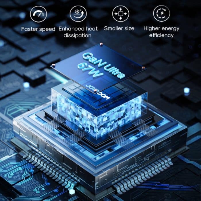 JOYROOM TCG02 Galliumnitrid 67 W Dual USB + Dual USB-C/Typ-C Multi-Port-Ladegerät-Set, EU Plug, UK Plug – Bild 7