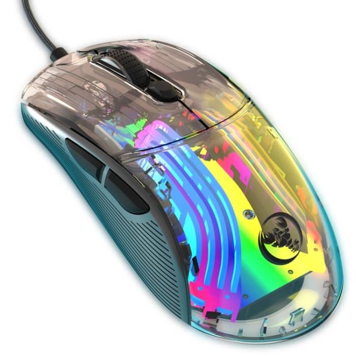 X400 7-Tasten-Gaming-Maus, transparent, RGB, kabelgebunden – Bild 2