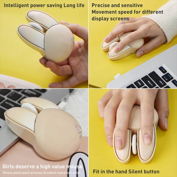 MOFii M6 Kaninchenform 2,4 G kabellose Stummschaltungsmaus – Bild 4