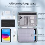 Tragbare Ledertasche mit Stoffstruktur, For 12.9-13 inch Laptop – Bild 3