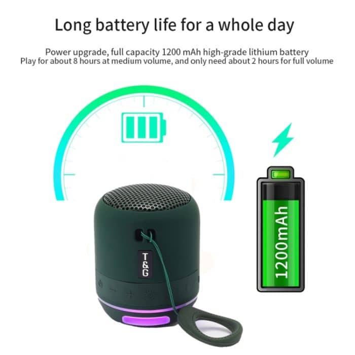 T&G TG294 TWS LED Mini tragbarer kabelloser Stereo-Sound-Außenlautsprecher, TG294 – Bild 8