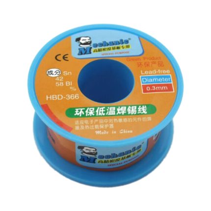 Mechaniker HBD-366 100 g Zinn-Lötdraht, bleifreier Lötzinn, Kolophoniumkern, 0.3mm, 0.4mm, 0.5mm, 0.6mm, 0.8mm