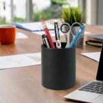 Werkzeugaufbewahrungsbox aus PU-Leder für den Schreibtisch, Stifthalter – Bild 6