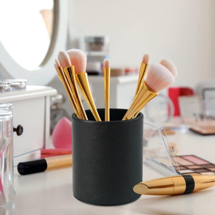 Werkzeugaufbewahrungsbox aus PU-Leder für den Schreibtisch, Stifthalter – Bild 7