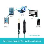 Mucro R12 kabelgebundener Stereo-Over-Ear-Sportkopfhörer, Länge: 1,2 m, R12 (Blue) – Bild 6