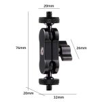 360 Pivot Magic Arm Mount 1/4 Zoll Kugelkopfhalterung – Bild 4