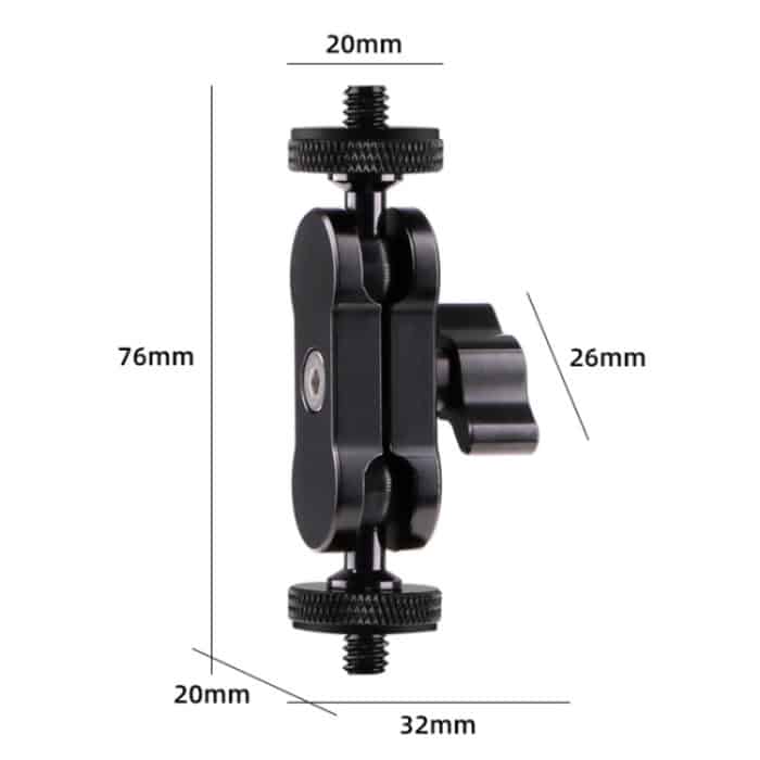 360 Pivot Magic Arm Mount 1/4 Zoll Kugelkopfhalterung – Bild 4