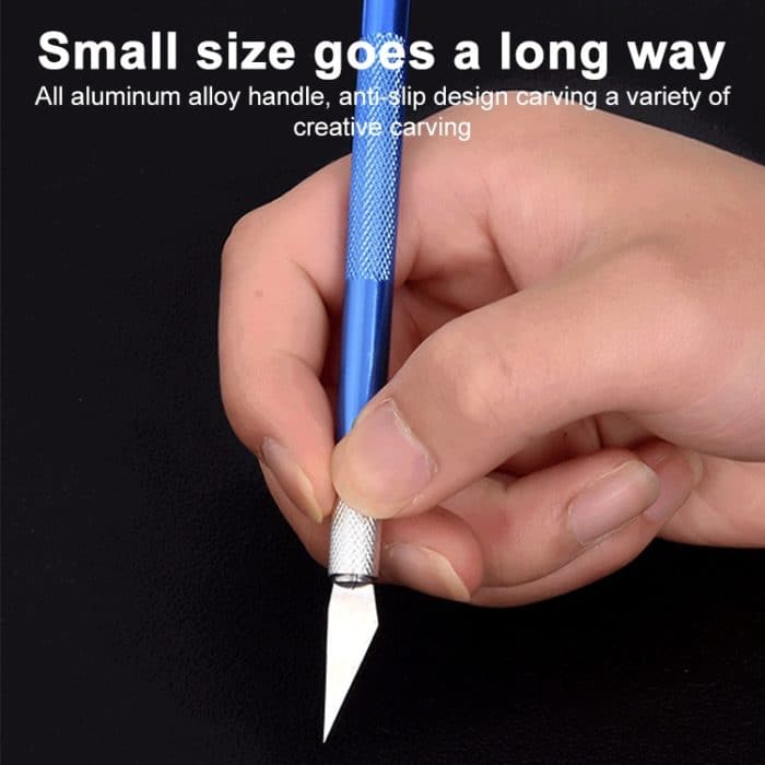 6-in-1-Schnitzwerkzeug aus Aluminiumlegierung, handgefertigtes Stiftmesser – Bild 7