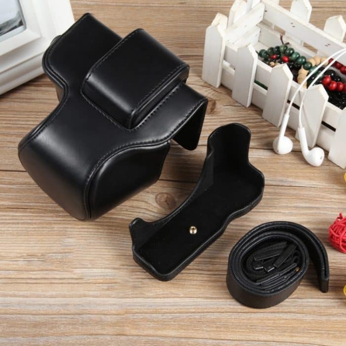 Ganzkörper-Kameratasche aus magnetischem Leder mit Riemen, reguläre Ausgabe, For Canon EOS R50 – Bild 1