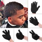 4 Stück schwarze Haar-Styling-Handschuhe zum Abwischen mit Schwamm – Bild 8
