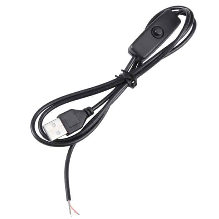 1 m langes USB-DC-Kabel mit Schalter – Bild 1