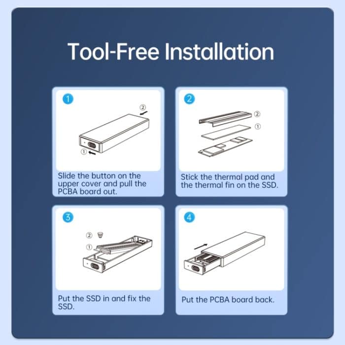 ORICO AM2C3-G2 M.2 NVME SSD-Gehäuse, AM2C3-G2 – Bild 12