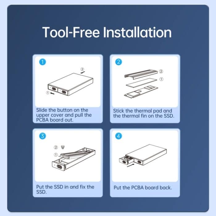 ORICO AM2C3-2SN Dual-Bay M.2 NVME + SATA SSD-Gehäuse, AM2C3-2SN – Bild 13