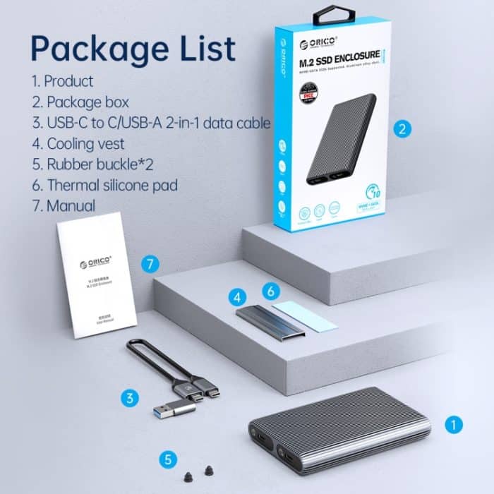 ORICO AM2C3-2SN Dual-Bay M.2 NVME + SATA SSD-Gehäuse, AM2C3-2SN – Bild 15