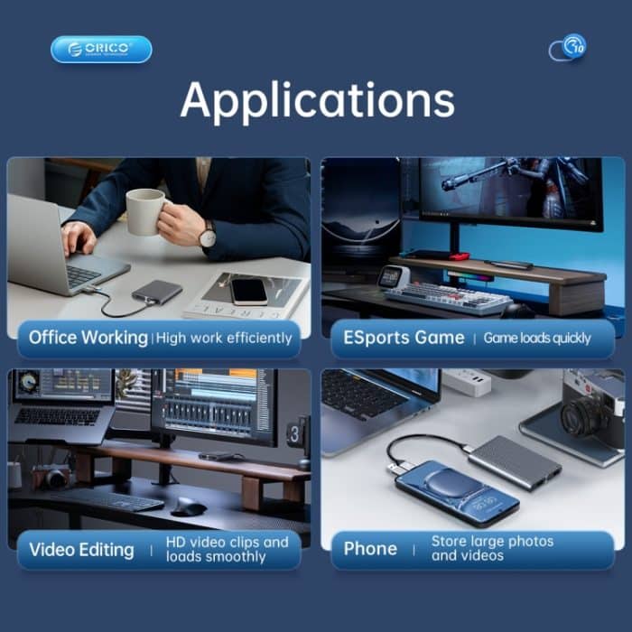 ORICO AM2C3-2SN Dual-Bay M.2 NVME + SATA SSD-Gehäuse, AM2C3-2SN – Bild 10