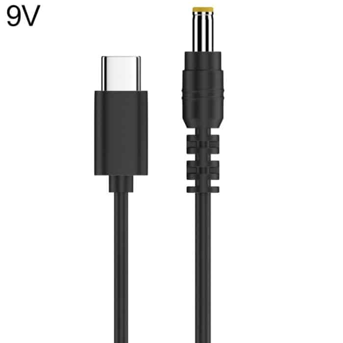 EDA005134401.jpg 5,5 x 2,5 mm Gleichstrom-zu-Typ-C-Adapterkabel, 9V, 12V, 15V, 20V – Bild 1