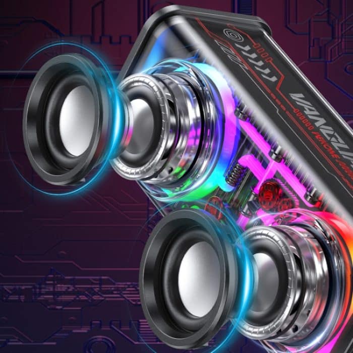 WK D45 10W Dual-Lautsprecher Transparenter Mecha-Bluetooth-Lautsprecher, WK D45 – Bild 4