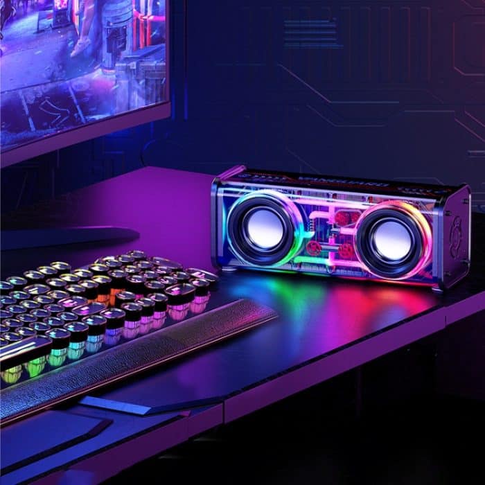 WK D45 10W Dual-Lautsprecher Transparenter Mecha-Bluetooth-Lautsprecher, WK D45 – Bild 6