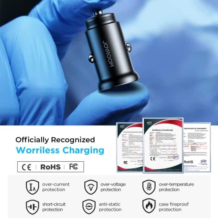 JOYROOM JR-CCN06 30W Dual PD Typ-C Mini-Autoladegerät aus Metall, JR-CCN06 – Bild 9