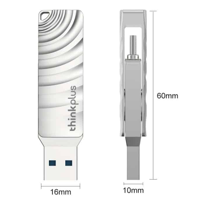 Lenovo Thinkplus MU232 USB 3.2 + USB-C / Typ-C Dual-Head-Flash-Laufwerk, 32GB, 64GB, 128GB, 256GB – Bild 3