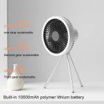 DQ212 10000 mAh Outdoor Tragbare Camping Fan Zelt Hängende Vertikale Licht, DQ212 (Black Grey), DQ212 (White) – Bild 4