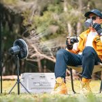 DQ216 10000 mAh Tragbarer Campingventilator mit anhebbarem Schwenkkopf für den Außenbereich, hängendes vertikales buntes Licht mit Fernbedienung, DQ216 (Avocado Green), DQ216 (Black), DQ216 (Khaki) – Bild 6