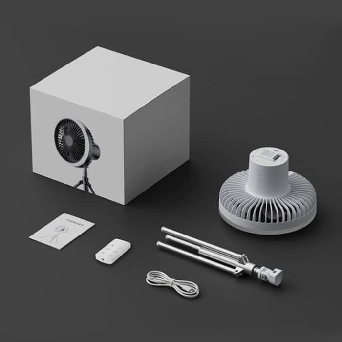 DQ216 10000 mAh Tragbarer Campingventilator mit anhebbarem Schwenkkopf für den Außenbereich, hängendes vertikales buntes Licht mit Fernbedienung, DQ216 (Avocado Green), DQ216 (Black), DQ216 (Khaki) – Bild 7