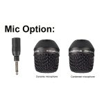 XTUGA U-95 Kabelloser XLR-Sender und Empfänger, kabelloser UHF-Gitarrensender-Empfänger, With Dynamic Mic, With Condenser Mic – Bild 3