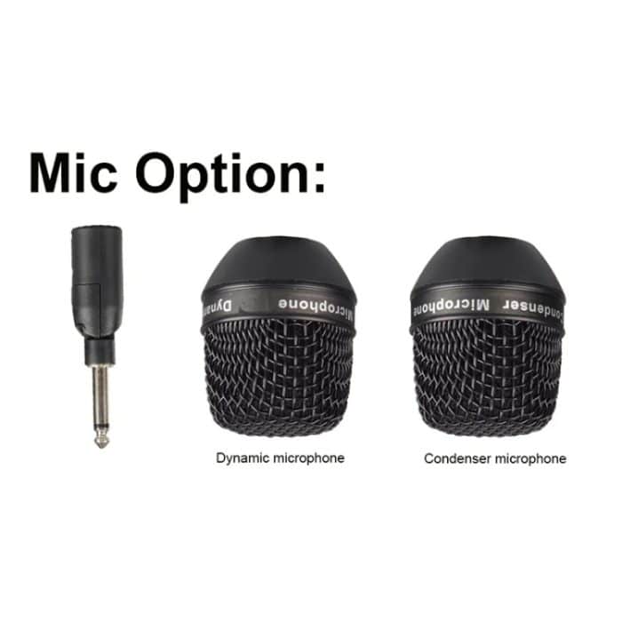 XTUGA U-95 Kabelloser XLR-Sender und Empfänger, kabelloser UHF-Gitarrensender-Empfänger, With Dynamic Mic, With Condenser Mic – Bild 3