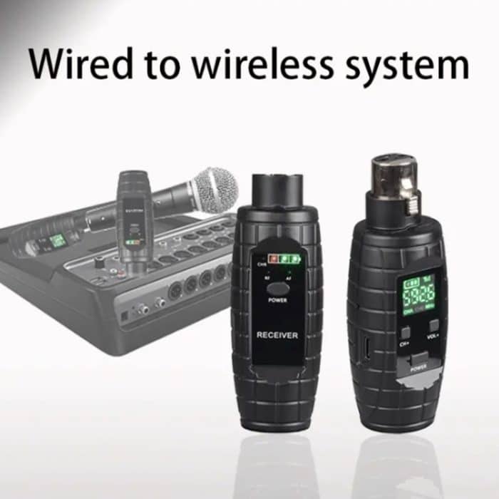 XTUGA U-95 Kabelloser XLR-Sender und Empfänger, kabelloser UHF-Gitarrensender-Empfänger, With Dynamic Mic, With Condenser Mic – Bild 7