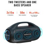 HOPESTAR A50 80W IPX6 Wasserdichter tragbarer Bluetooth-Lautsprecher Outdoor-Subwoofer – Bild 3