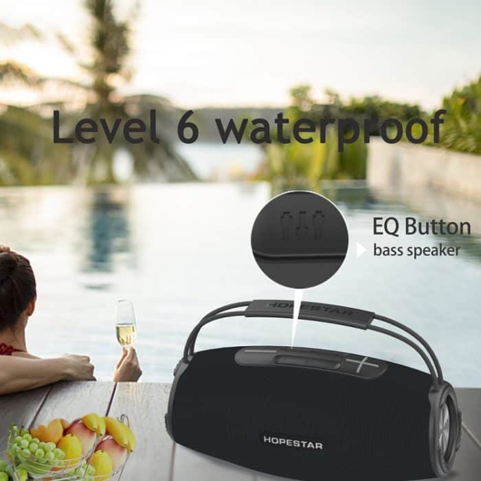 HOPESTAR H51 IPX6 Wasserdichter tragbarer kabelloser Bluetooth-Außenlautsprecher – Bild 4