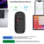 HXSJ M103 1600DPI UV Dual Mode 2,4 GHz + Bluetooth 5.1 kabellose wiederaufladbare Maus, Dual Mode UV Black – Bild 6