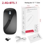 HXSJ M103 1600DPI UV Dual Mode 2,4 GHz + Bluetooth 5.1 kabellose wiederaufladbare Maus, Dual Mode UV Black – Bild 10