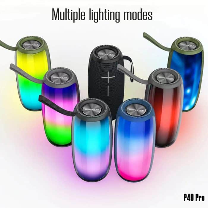 HOPESTAR P40 Pro IPX6 wasserdichter RGB-Licht-Wireless-Bluetooth-Lautsprecher – Bild 2