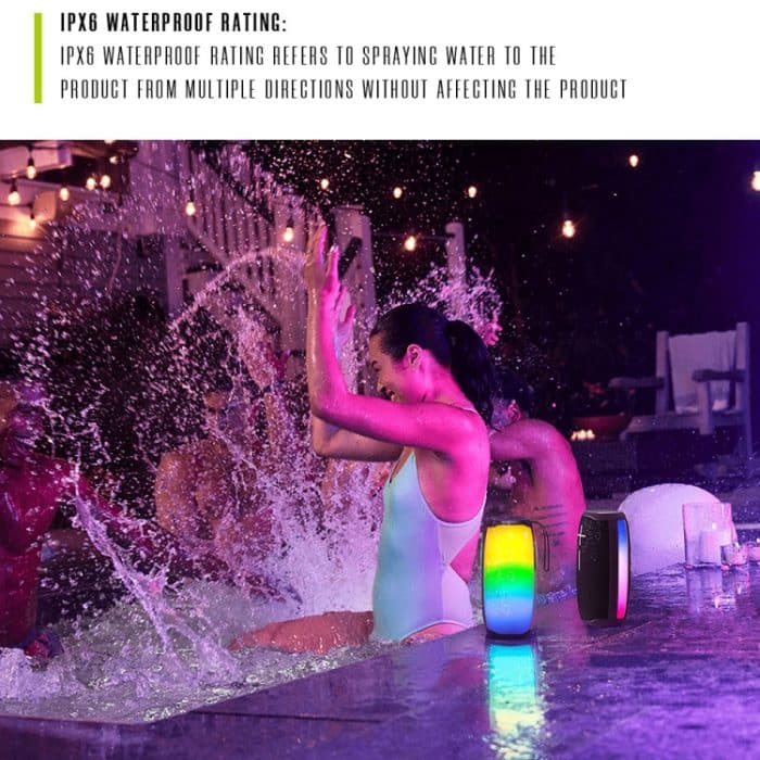 HOPESTAR P50 IPX6 Wasserdichter tragbarer RGB-Licht-Bluetooth-Lautsprecher für den Außenbereich, P50 – Bild 5